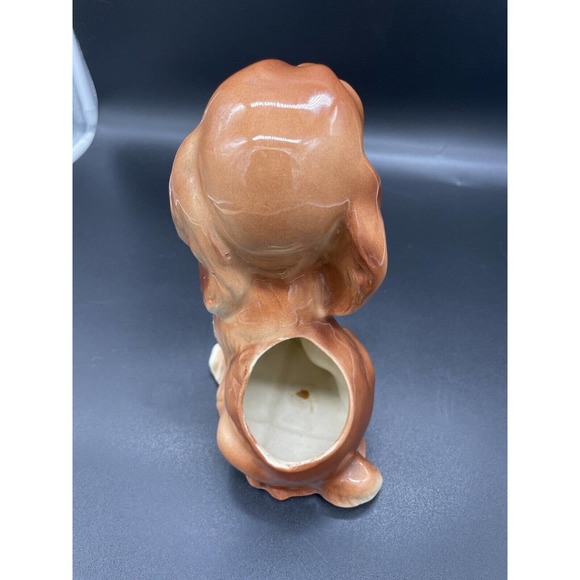 Vintage Royal Copley Cocker Spaniel Planter Brown Dog Figurine 1950’s - Picture 5 of 9